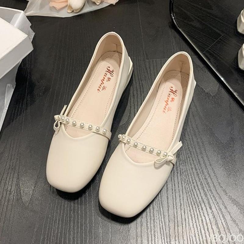 Fashion Square headed women's spring autumn shoes with shallow mouth thick heel  casual versatile simple comfortable daily women's shoes