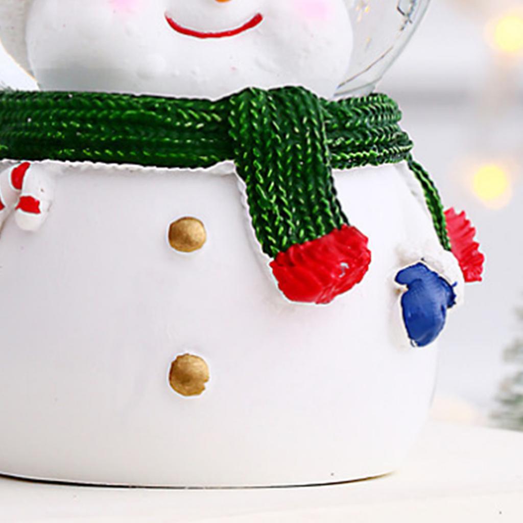 Jul Snöglob Färgskiftande Ljus Jul Kristallkula Dekor Harts Glas Julkula