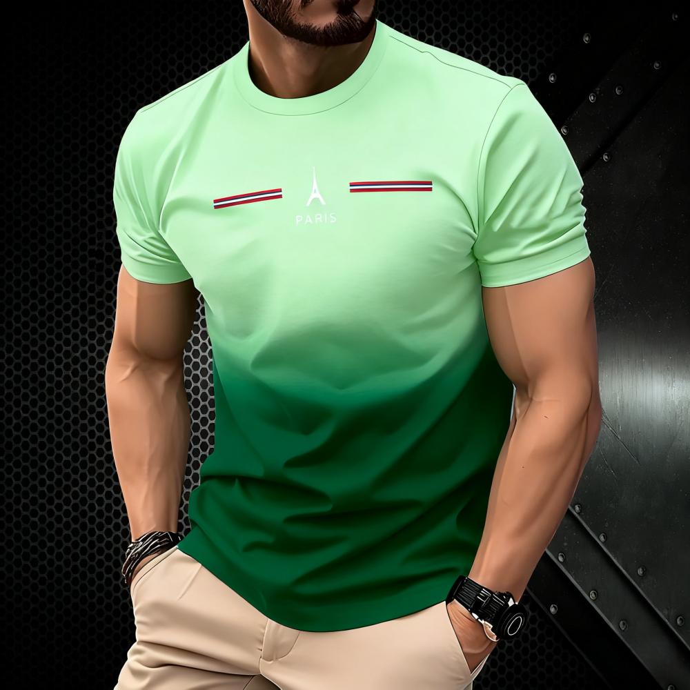 Summer men's T-shirt loose creative short sleeved top solid color retro street wear short sleeved round neck T-shirt top