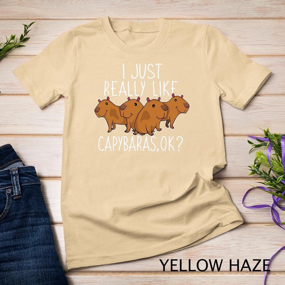 Capybara Lover Funny Kids Women Cute Capybara T-Shirt Unisex T-shirt 15 M