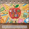 2D Back To School Stationery Photo Backdrop Classroom Decor Cloth