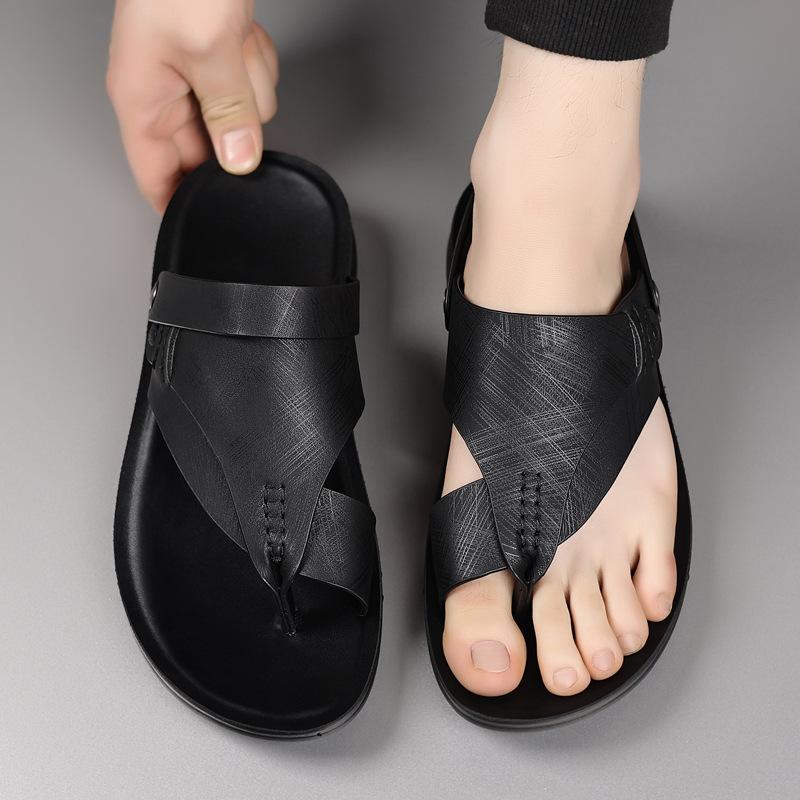 New Flip-flops Trendy Fashion Casual Men's Beach Shoes Non-slip Dual-purpose Cool Slippers