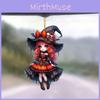 Cartoon Girl Acrylic Car Pendant Halloween Decor Cute Girl Car Ornament For Vehicle Interior