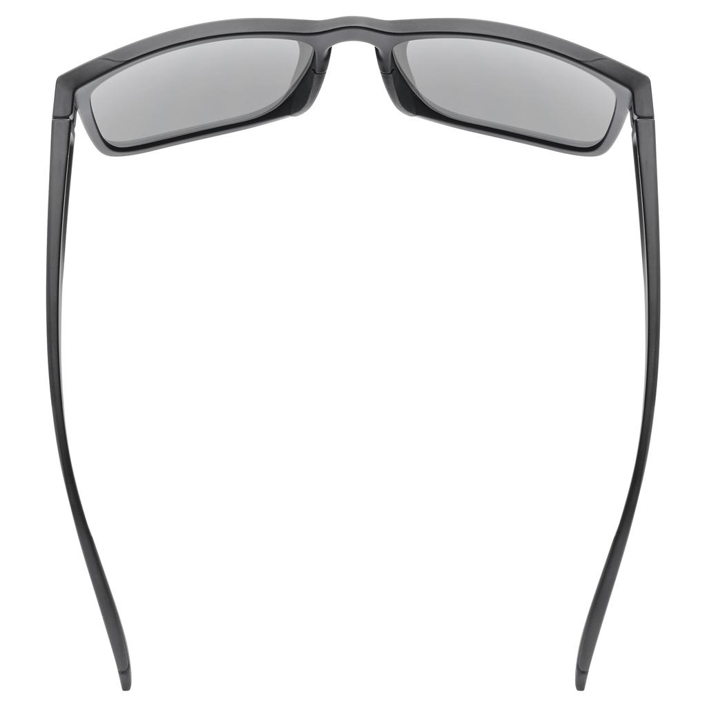 Sunglasses UV400 Driving Golf Hiking Outdoor Mirror Lens Stylish Lightweight Poise Black Matte [Uvex] (Silver)