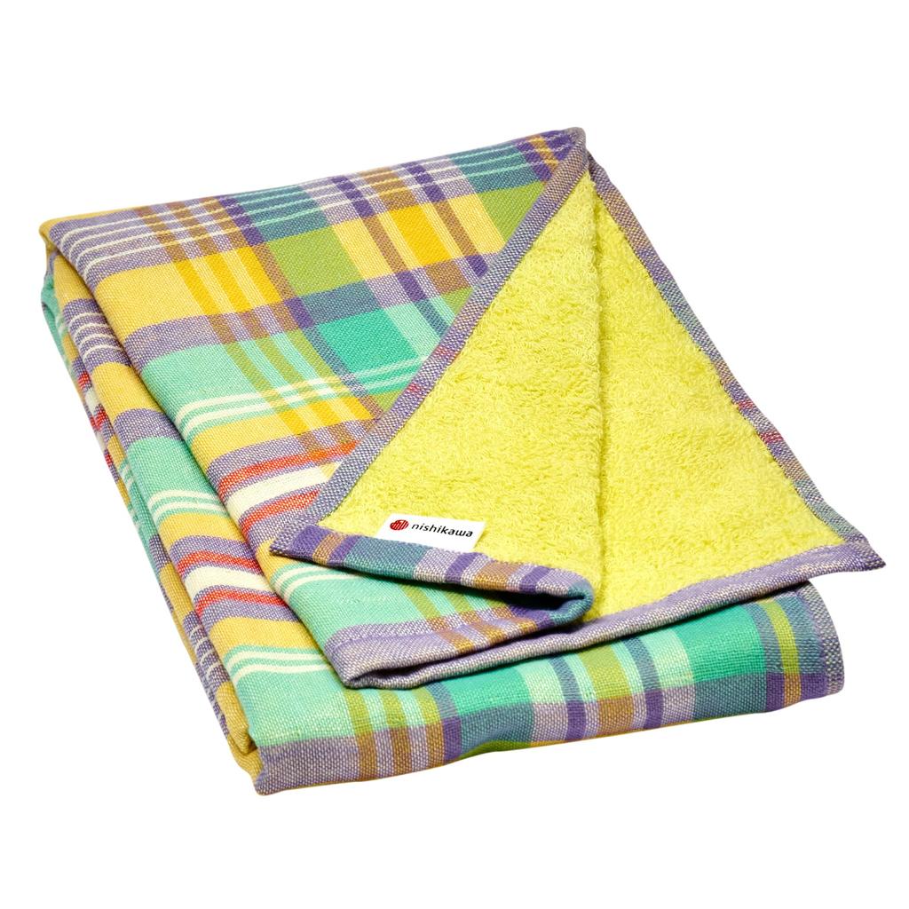 Nishikawa Imabari Smart Bath Towel Mini Bath Towel 34x120cm 100% Cotton Gauze & Pile Mousse Puff Fluffier with Each Wash Unique Puffy Cotton for