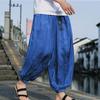 Herrenhose Laternenhose Hippie Boho Baggy Drachenmuster Locker Knöchelbündchen Weich Atmungsaktiv