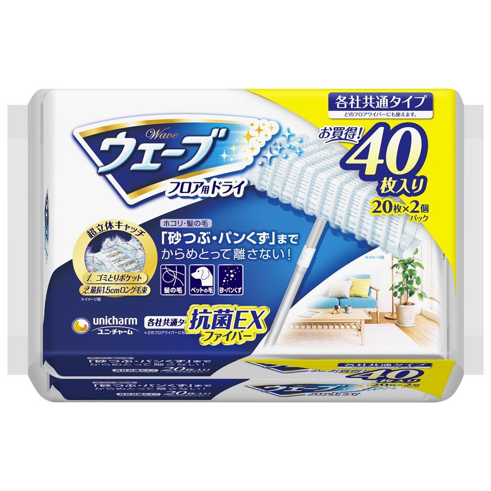 

Влажные салфетки для пола Wave Antibacterial EX Fiber 40 штук Общие для всех компаний [Инструменты для уборки]