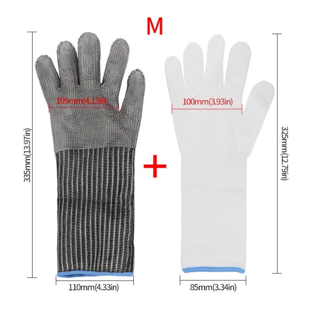 Safety Anti-cut Gloves with Arm Protection Cutting Accessories Extended Gloves Meat Cutting