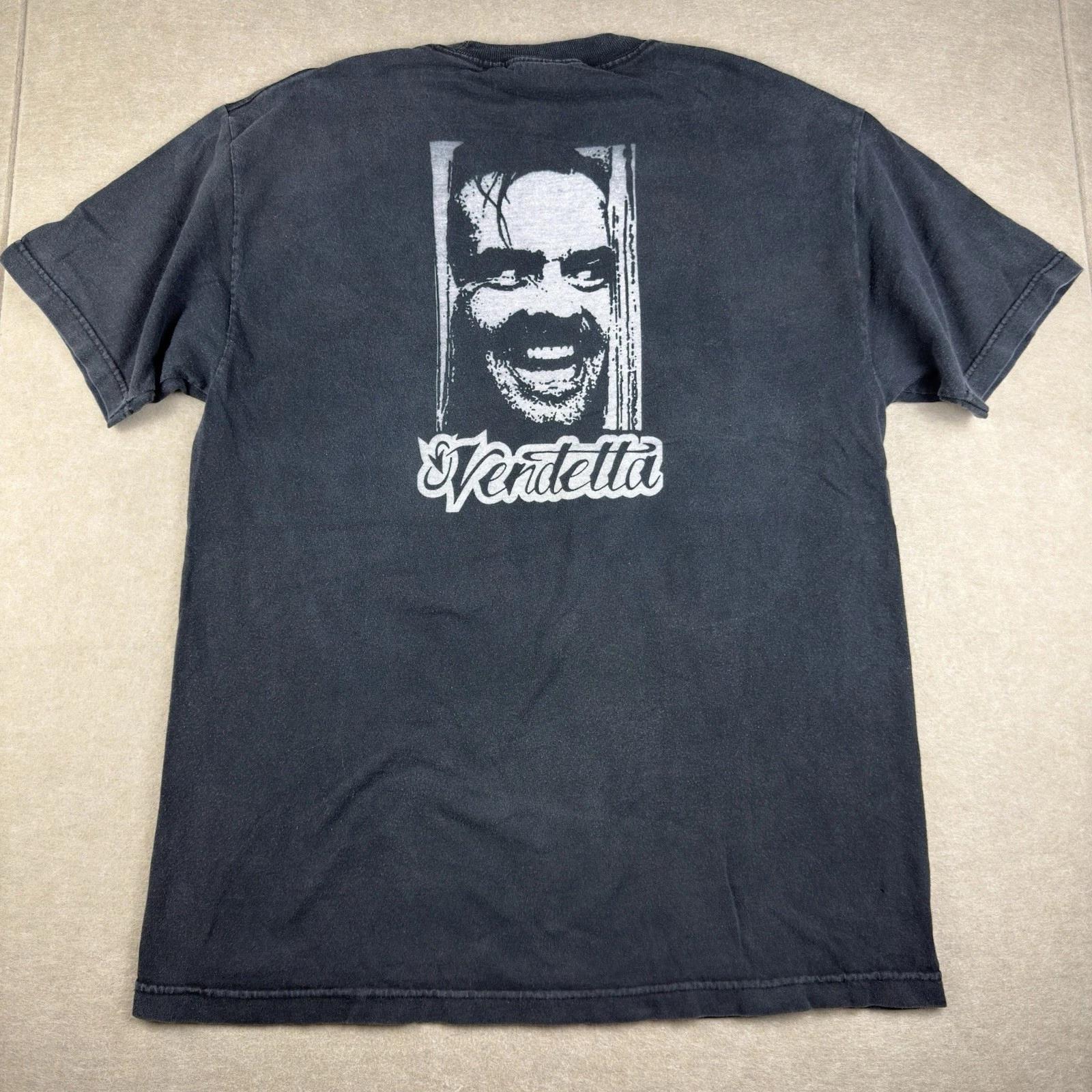 Y2K Halloween Vendetta Shirt Men’s L Black Jack Nicholson Horror Graphic Tee 3XL