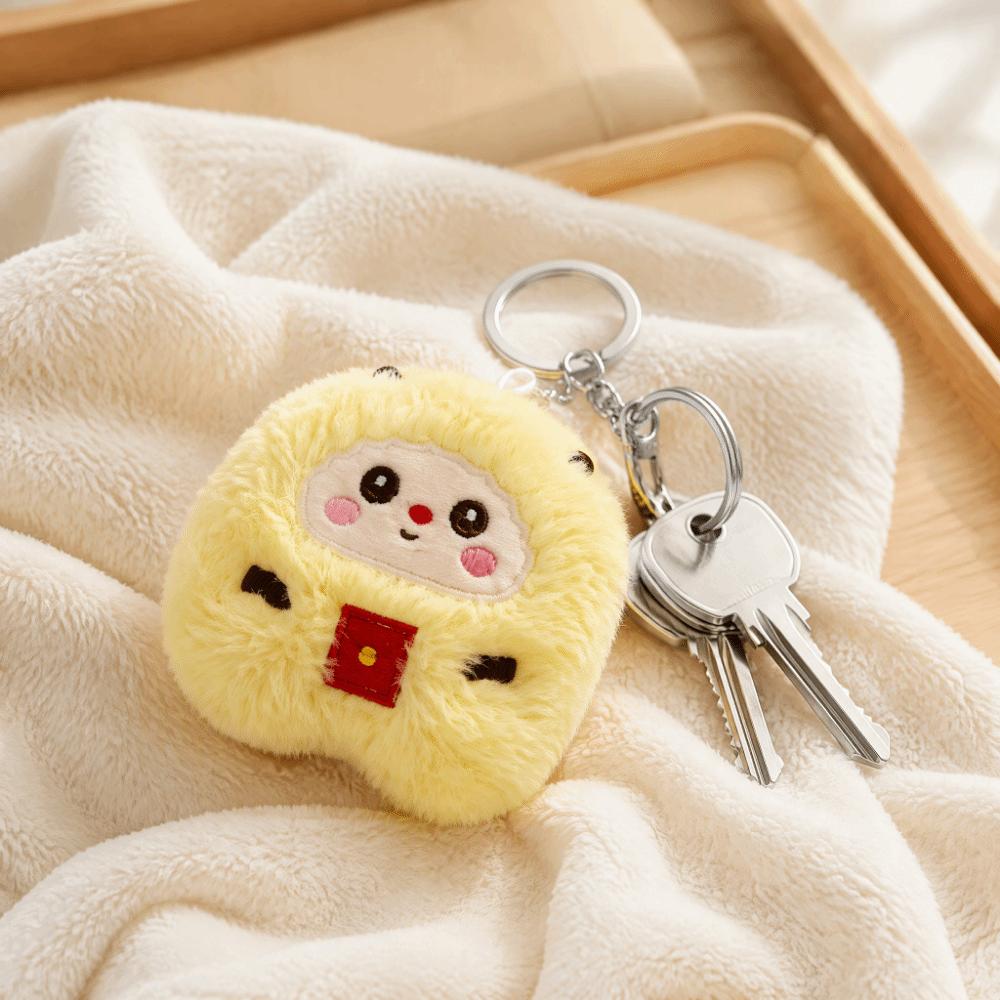 Squeaky Sheep Plush Keychain Soft Plush Squeezing Plush Doll Bag Accessories