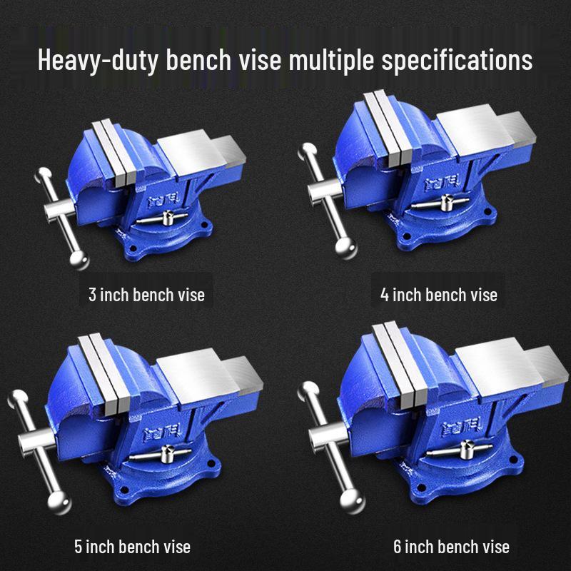 Heavy-Duty Old-Fashioned Multifunctional Bench Vise, 6-10 Inch, for Industrial Use