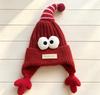 autumn and winter big eye ear protection knitted hat, baby cartoon little hand pointed elf hat, infant warm wool hat