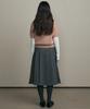Lingseoul Wool Pintuck Skirt-Gray