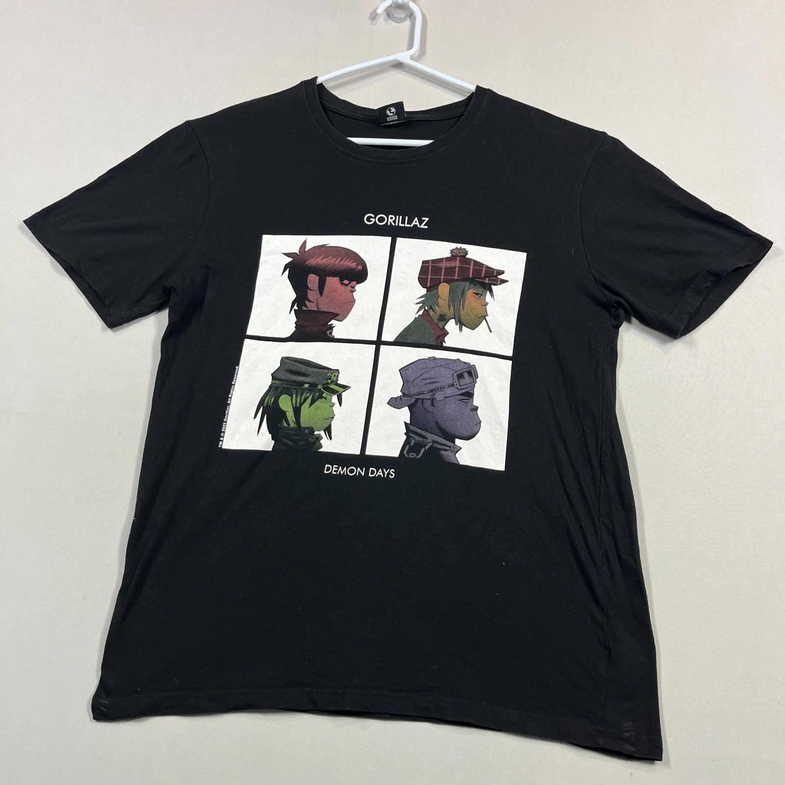 Gorillaz Band T Shirt Genuine Music Demon Days Graphic 2022 Tee Mens Large L M