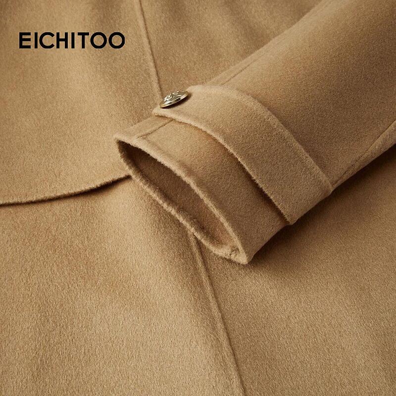 EICHITOO Women's Pure Wool Long Double-Faced Overcoat
