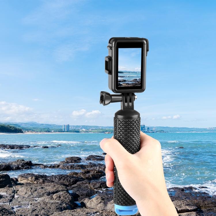 For DJI Osmo Action 5 Pro / 4 / 3 PULUZ Vertical Plastic Protective Frame Cage with Cold Shoes (Black)