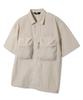 TRILLION Utility Big Pocket Nylon Short Sleeve Shirt [Sand]
