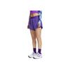 Saucony Letter Jacquard Running Training Elastic Sports Shorts Women shorts Ocean-Purple SC1230231A-PP05