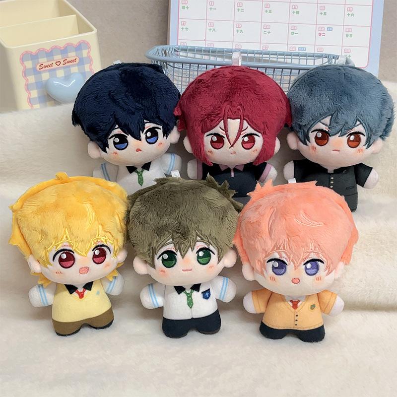 New Free Iwatobi Swim Club 10Cm Cotton Plush Keychains Anime Character Stuffed Dolls Soft Mini Bag Pendants For Anime Fans Gifts