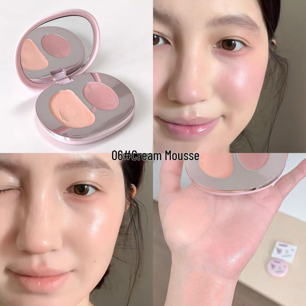 Kakashow Dewy Tipsy Blush Cream: Enhances Face, Brightens Complexion, Natural Contouring, Korean Style.