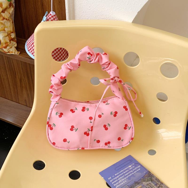 Fresh and Sweet Handbag Bag Women's New Fashion Flower Nylon Shoulder Bag Fashion Underarm Bag