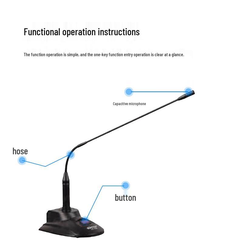 Runpu RP-YX830A Desktop Gooseneck Wired Conference Microphone (CN version)