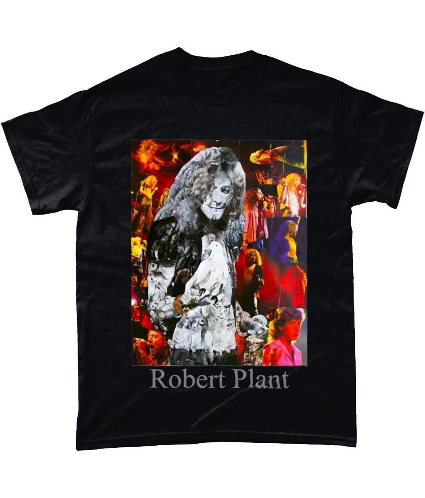 Robert Plant Dove Collage Tuor Black Men S234XL Tshirt Unisex T-Shirt L