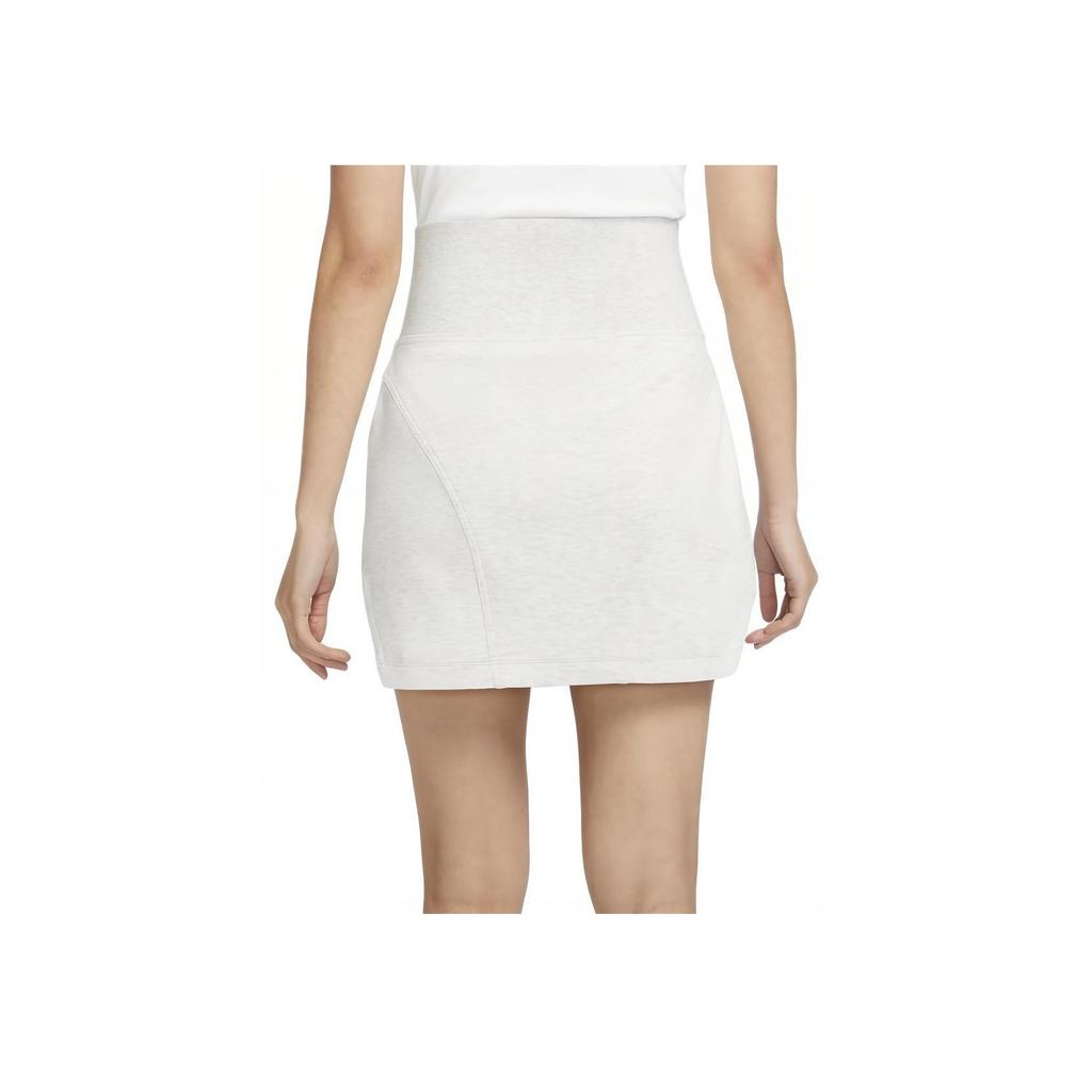 Nike SS24 Sportswear Tech Fleece Logo Print Comfortable High Waist Sports Knit Skirt Women Skirts Light-Gray FQ1853-013