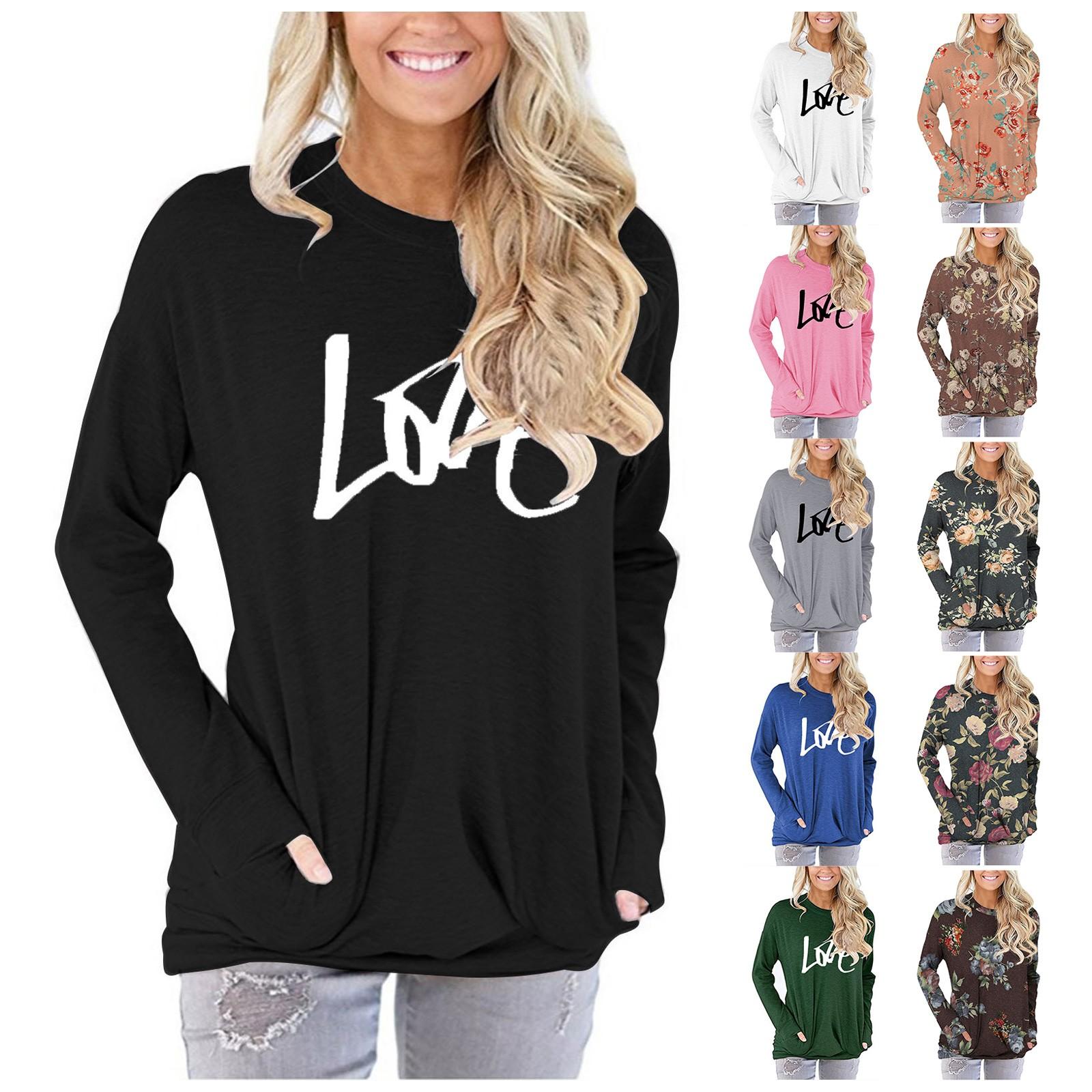 

Женский повседневный пуловер с длинными рукавами контрастного цвета, толстовка