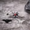 Dark Fashion Spider Web Heart Ring Zinc Zinc Alloy Halloween Opening Ring Gothic Bat Ring  Cosplay Jewelry
