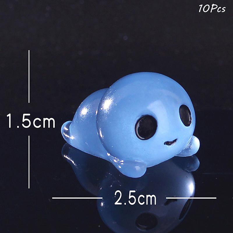 

10Pcs Cartoon Luminous Space Aliens Ornament Cute Diy Miniature Figurines Resin Crafts Mini Statue Decorative Small Landscaping A6