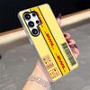 D-Dhl Express Label Phone Case for Samsung S26 S25 S24 S23 S22 S21 FE Plus Ultra Black 2-in-1 Jelly silicone case