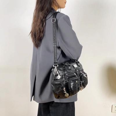 Geantă de mână de damă de mare capacitate, geantă de umăr pentru navetă, geantă crossbody din piele moale