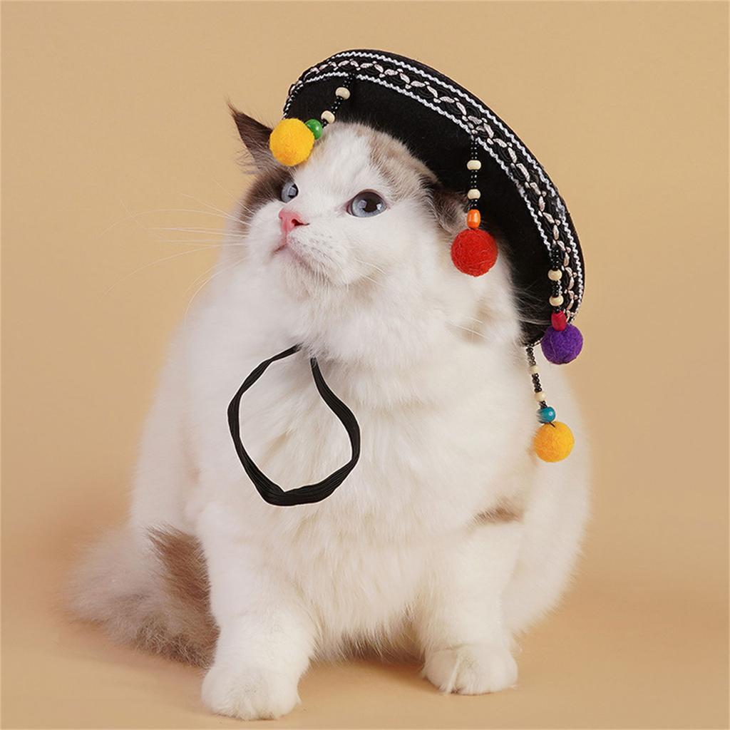 Cats Birthday Headgear Hat for Pet Holiday Decorations Sombrero Party Hat Puppy Christmas Dog Headgear Photo Props