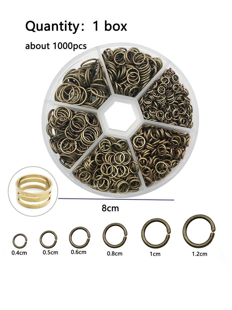 DIY Single Loop Open Jump Ring - Iron Jewelry Ring for Earrings & Accessories (Boxed)