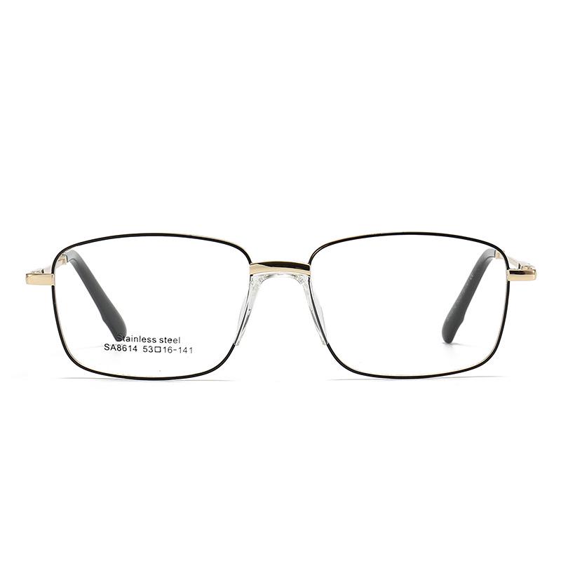 Ultra-light Men's Stainless Steel Square Eyeglasses Frame, Myopia-Compatible, Multiple Colors, 2026 Model