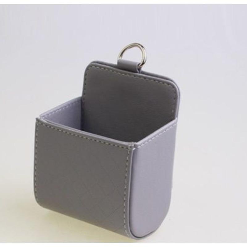 Car Storage Bag Air Vent Dashboard Tidy Hanging Leather Organizer Box Glasses Phone Holder Storage Organizer Car Accessories