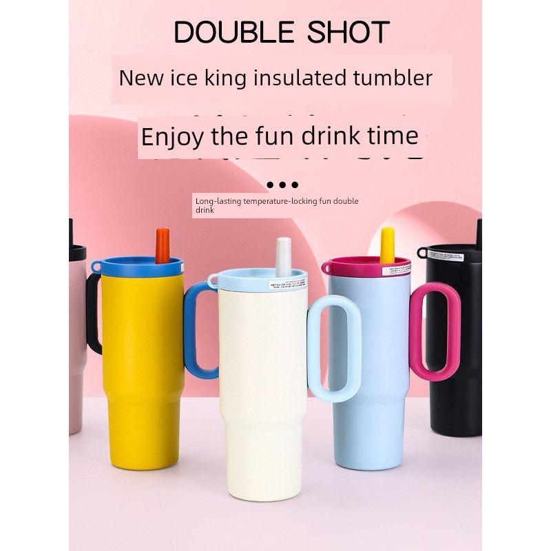 Large-Capacity Thermos Cup for Women, Good-Looking Ice Cup, Portable Car Coffee Cup, Outdoor Sports Water Bottle, Tea Cup