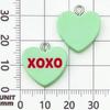 12 Color Resin Heart XOXO Letter Charms for DIY Jewelry