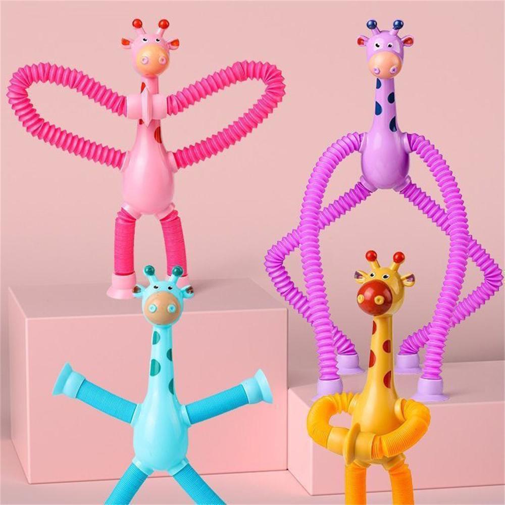 4Pcs Telescopic Suction Cup Versatile Interactive Shape Changing Giraffe
