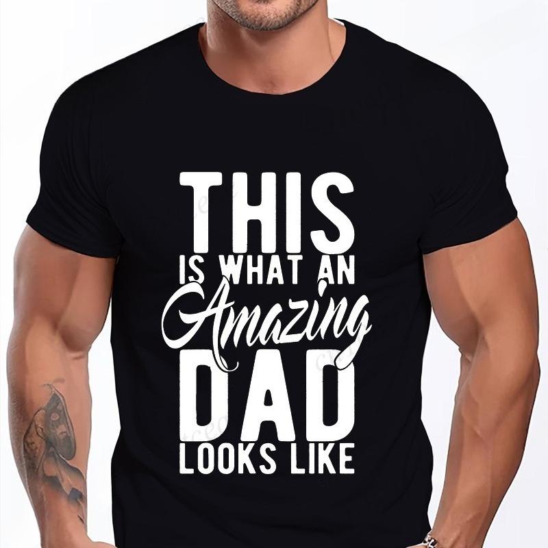 Mens Street T Shirt Best Dad Ever for Amazing Dad Funny Fathers Day Tees Summer Classic Mens Tshirt Street Clothing S