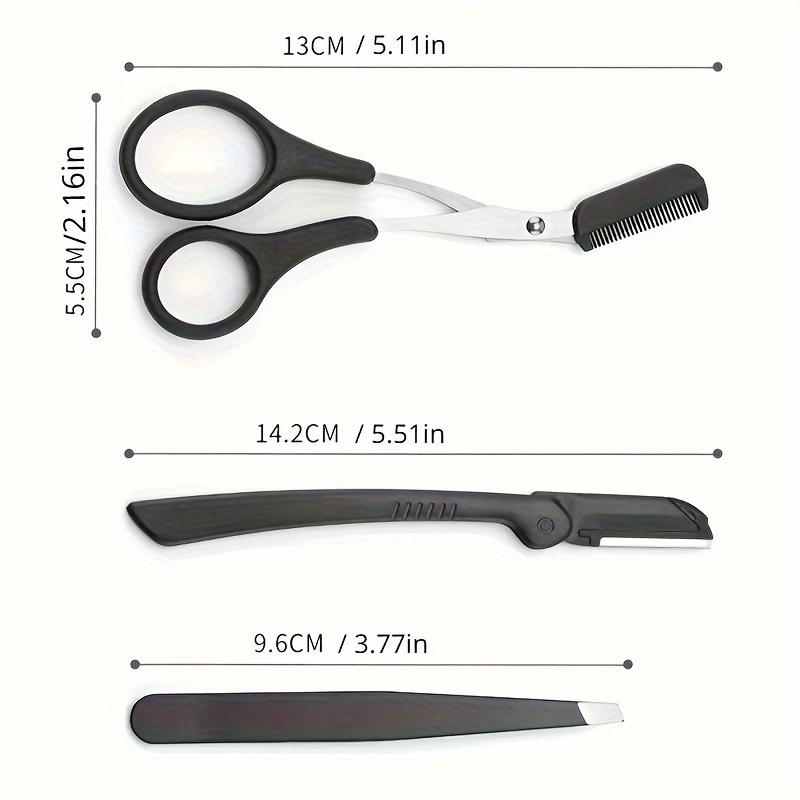 3 Eyebrow Trimming Scissors Tools, Multifunctional Eyebrow Beauty Set