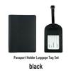 Customizable PU Leather Passport Holder & Luggage Tag Set with Paper Card Inclusion