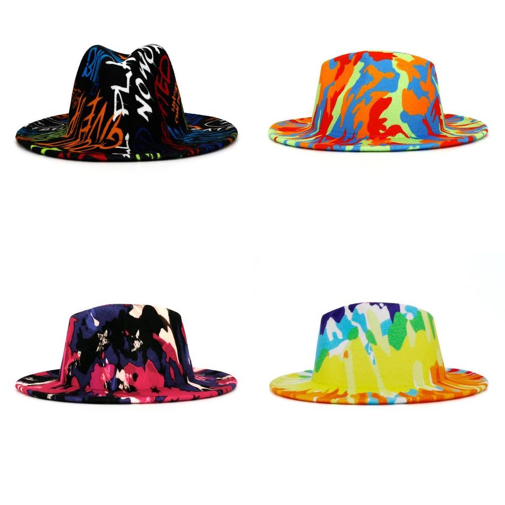 Tie Dye Hat Hip Hop Jazz Print Cap Sunshade Warmth Outdoor Breathable Gifts