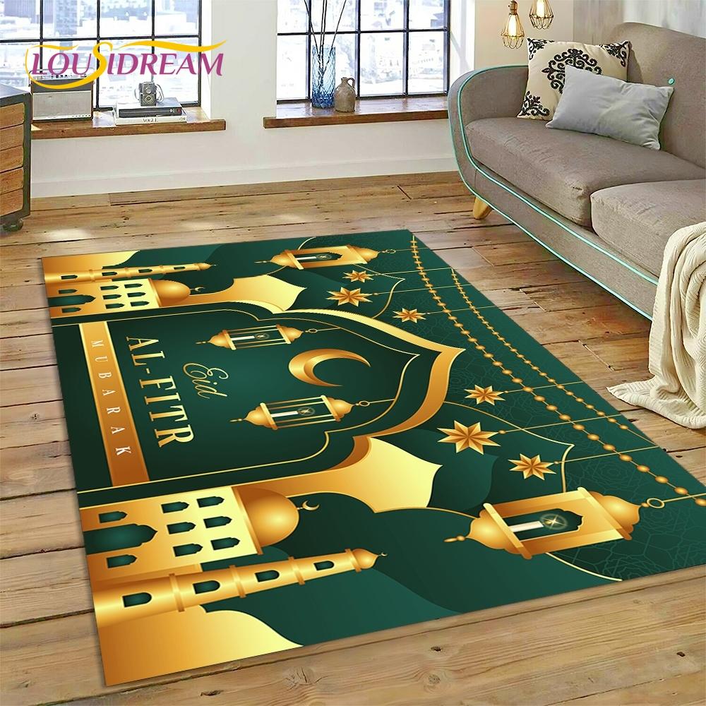 Muslim Islam Prayer Kneeling Poly Mats Mandala Rug Carpet for Living Room Bedroom Home Decor,Non-slip Decoration for Sofa Gift