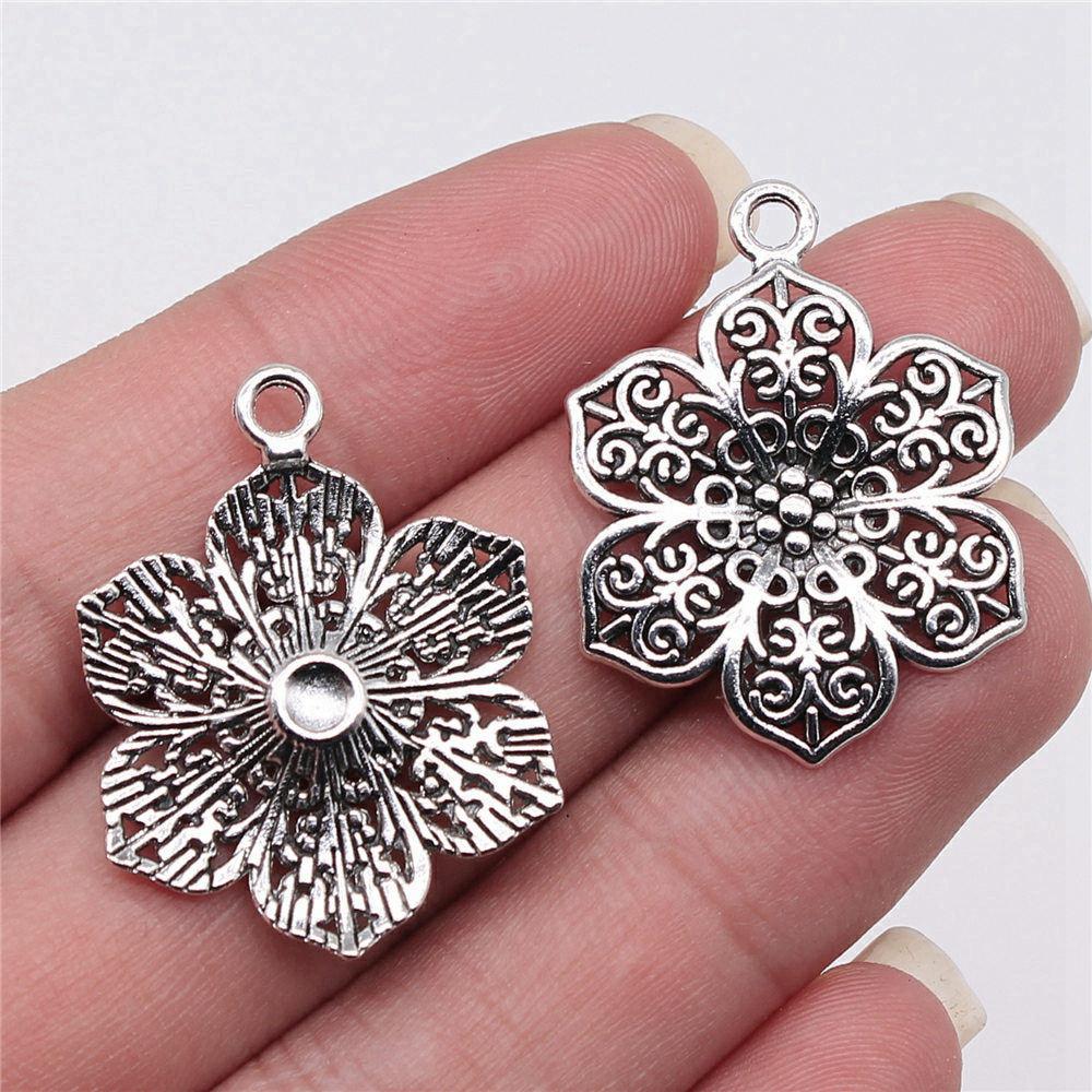 Charms Small Flower Pendants Wedding Jewelry Findings QC116