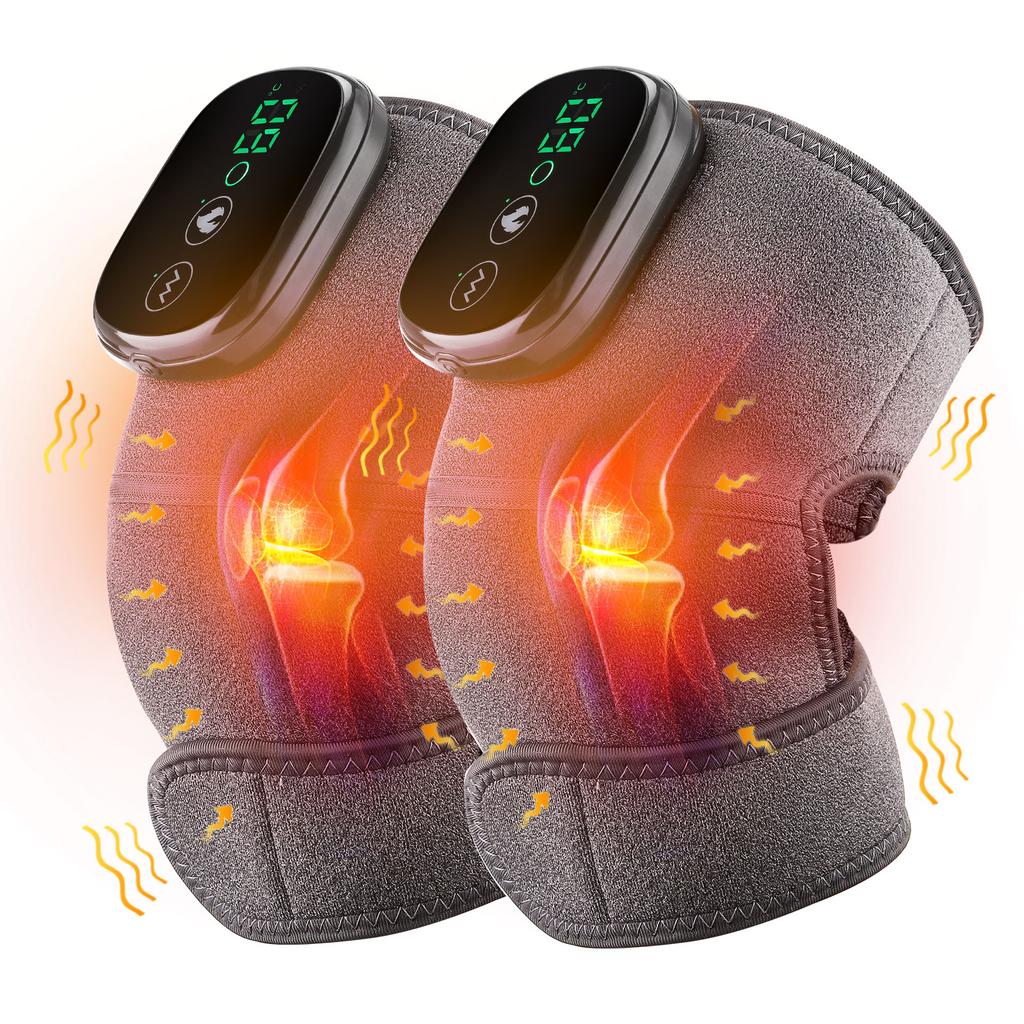 Eletric Heating Knee Massage Device Vibration Massage Knee Pads for Shoulder Elbow Hot Compress Leg Joint Blood Circulation