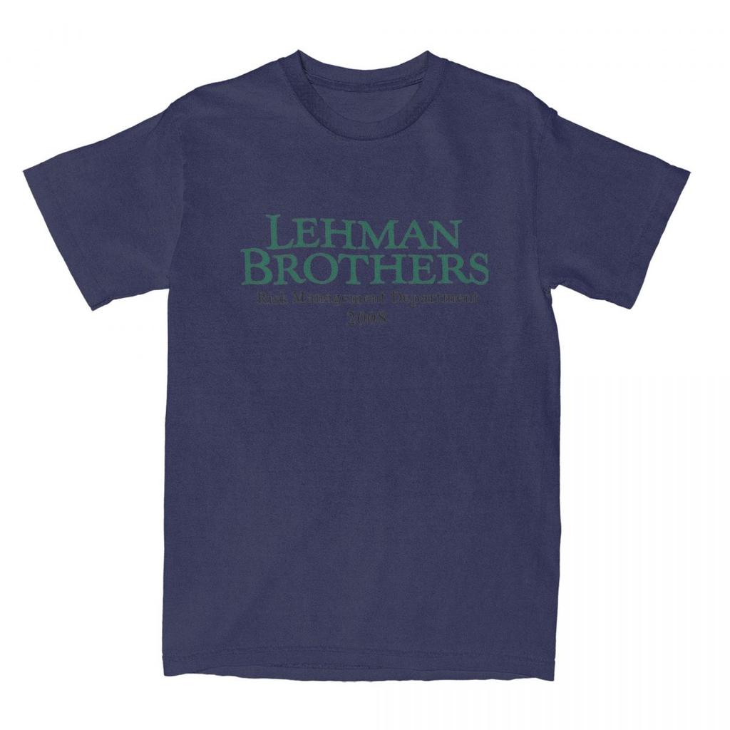 Lehman Brothers Risikomanagement T-Shirt 2008 Finanz-Baumwoll-T-Shirts Bank Hippie-T-Shirt für Strand Freizeit Kurzarm-T-Shirts