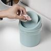 Mini Desktop Bin Small Trash Can Tube with Cover Bedroom Trash Can Garbage Can Clean Workspace Storage Box Home Desk Dustbin