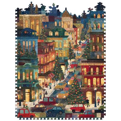 MEATRN 505-teiliges Puzzlespiel, Hölzernes Weihnachtspuzzle (34,5 x 45,2 cm), 3 mm dick, Verwandelbar, für Kinder und Erwachsene, Familienfreundliche Weihnachten